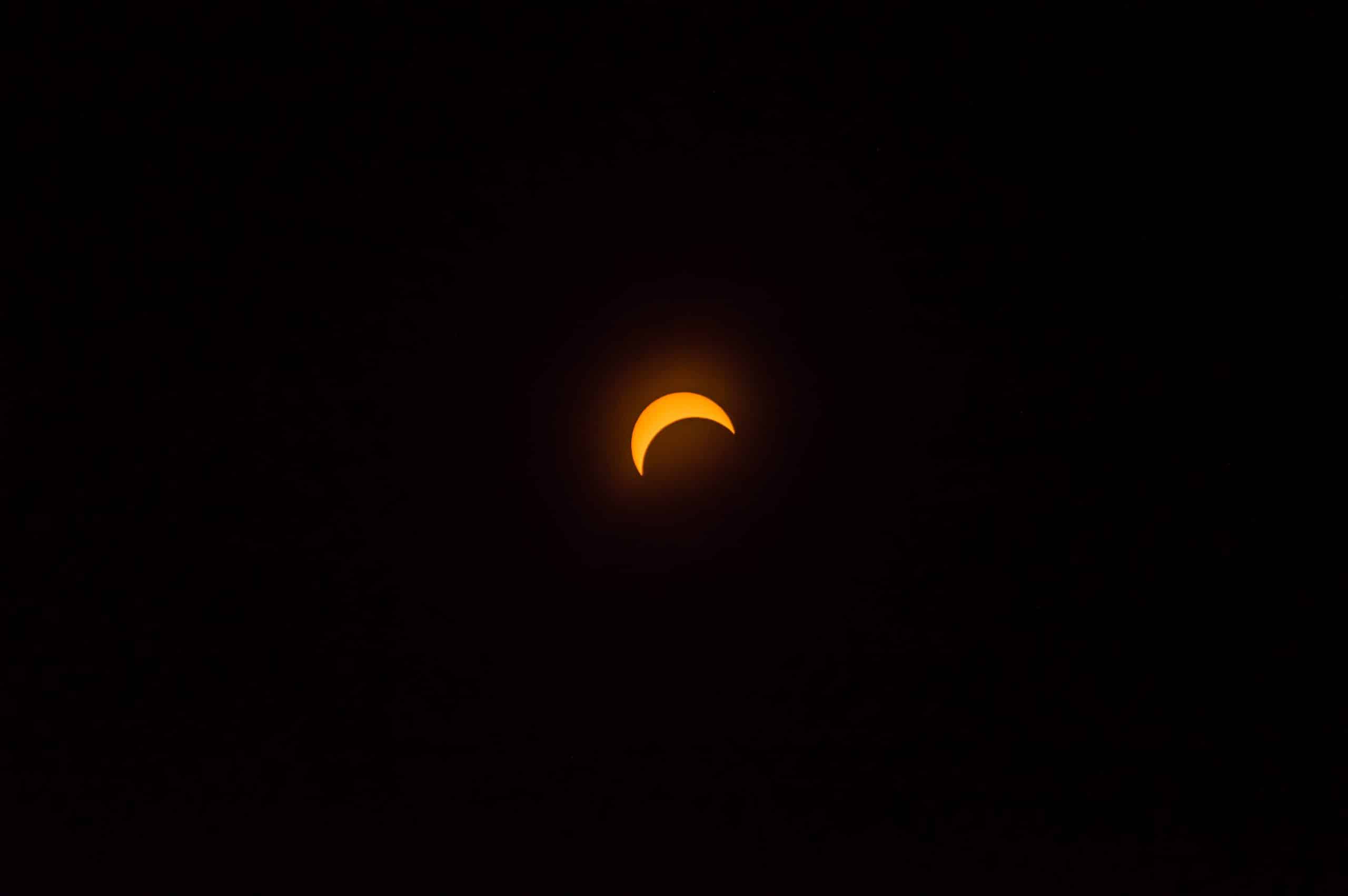 solar eclipse view during night time