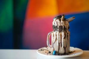ice cream mug on table